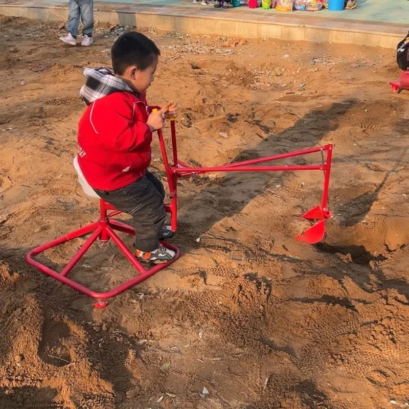 

Kids Ride-on Sand Digger Toy Outdoor Excavator Beach Toys 360 Rotation Beach Playground Play Equipment for Boys Girls Gifts