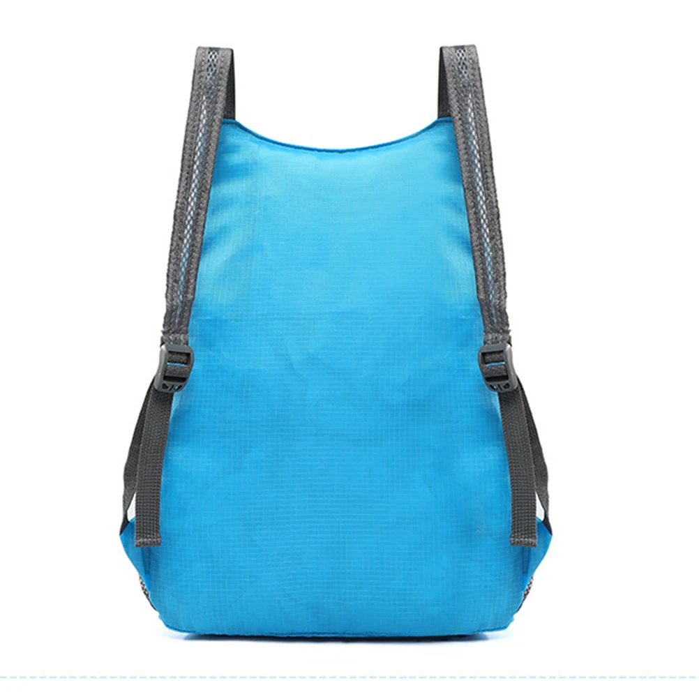 

Waterproof Oxford Travel Bag Large Capacity Foldable Backpack Adjustable Straps Blue School Day Trips Storage Bag For Essentials