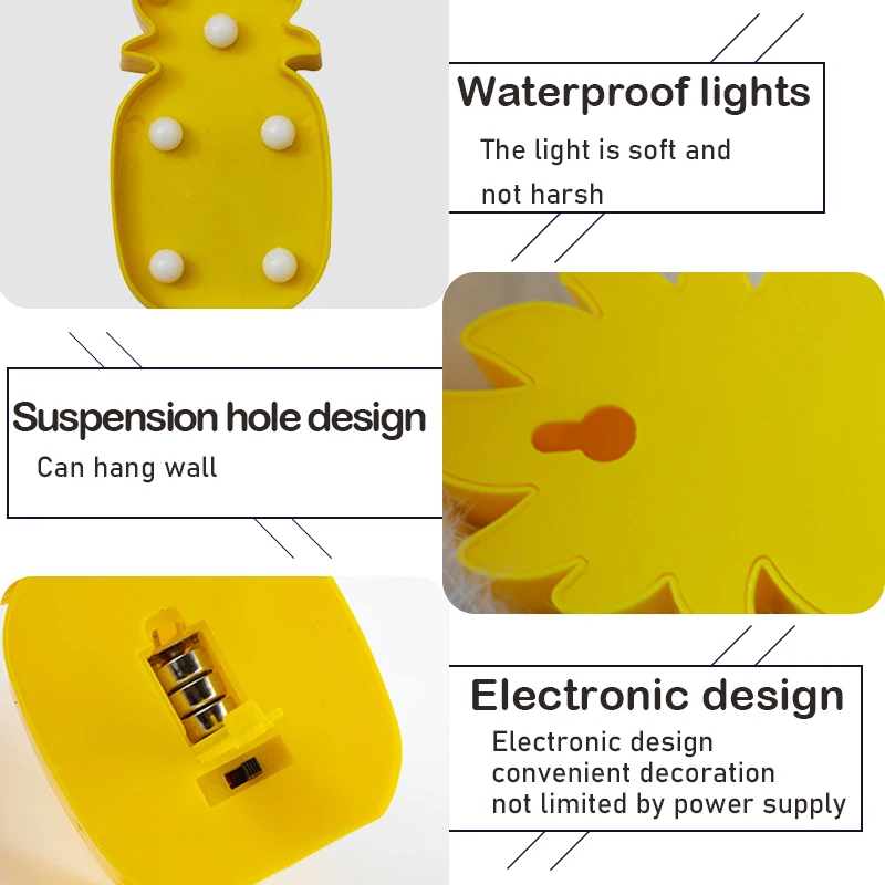 Lampu malam kartun Unicorn, Flamingo/kaktus/nanas/Cloud/Bintang/cangkang lampu meja LED untuk dekorasi pesta kamar tidur anak-anak