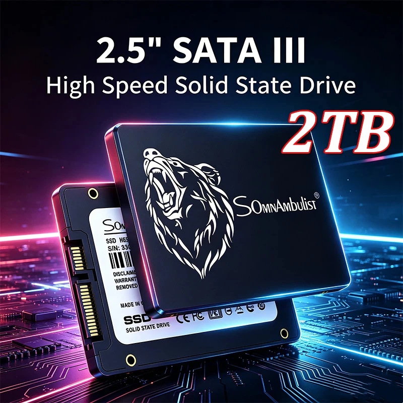 

SomnAmbulist Solid State Drive 2.5 Inch for 3.0 Desktop Notebook 2t Computer, Hard Disk 128GB 256GB 512GB for Laptop Desktop
