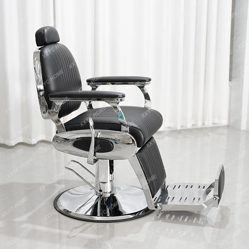 Retro Oil Head Chair Reclining Barber Chair for Hair Salon Hairdressing Chair