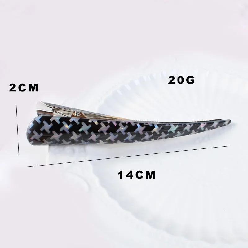 Black Fashion Elegant Acrylic Korean Barrette Metal Geometric Spotted Stripe Women Hair Clips Girls Hair Accessories