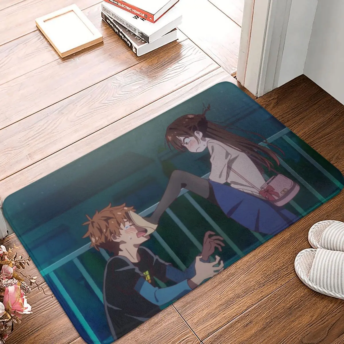 Angry Mizuhara Chizuru Bath Non-Slip Carpet Japanese anime Rent-A-Girlfriend Living Room Mat Welcome Doormat Floor Decoration