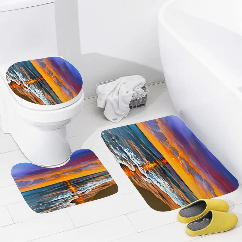 home bathroom floor mats Modern Nordic style Bath Foot mat modern bathroom accessories rug Toilet mat Bathtub anti-slip carpet