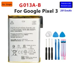 100% Orginal G013A-B 2915mAh Replacement Battery For Google Pixel 3  Pixel3  Genuine Latest Production Phone Batteries+Tools