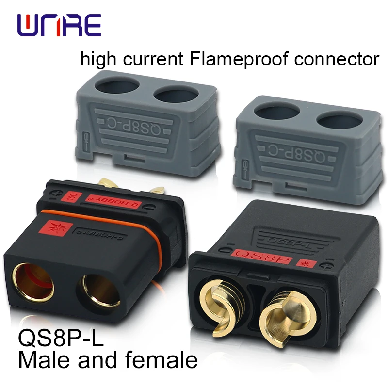 QS8P-L Ultra-High Power Flameproof Connector Gold-Plated Brass UL94-V0 for Electric Trucks/Grid-Scale Storage/High-Speed Trains