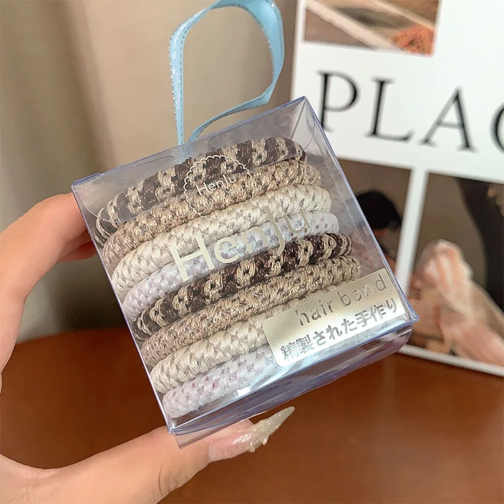 

8pcs/Set Hair Tie Basic Hair Rope Set Ponytail Holder Korean Style Rubber Band Cute Hair Ring Hair Accessories