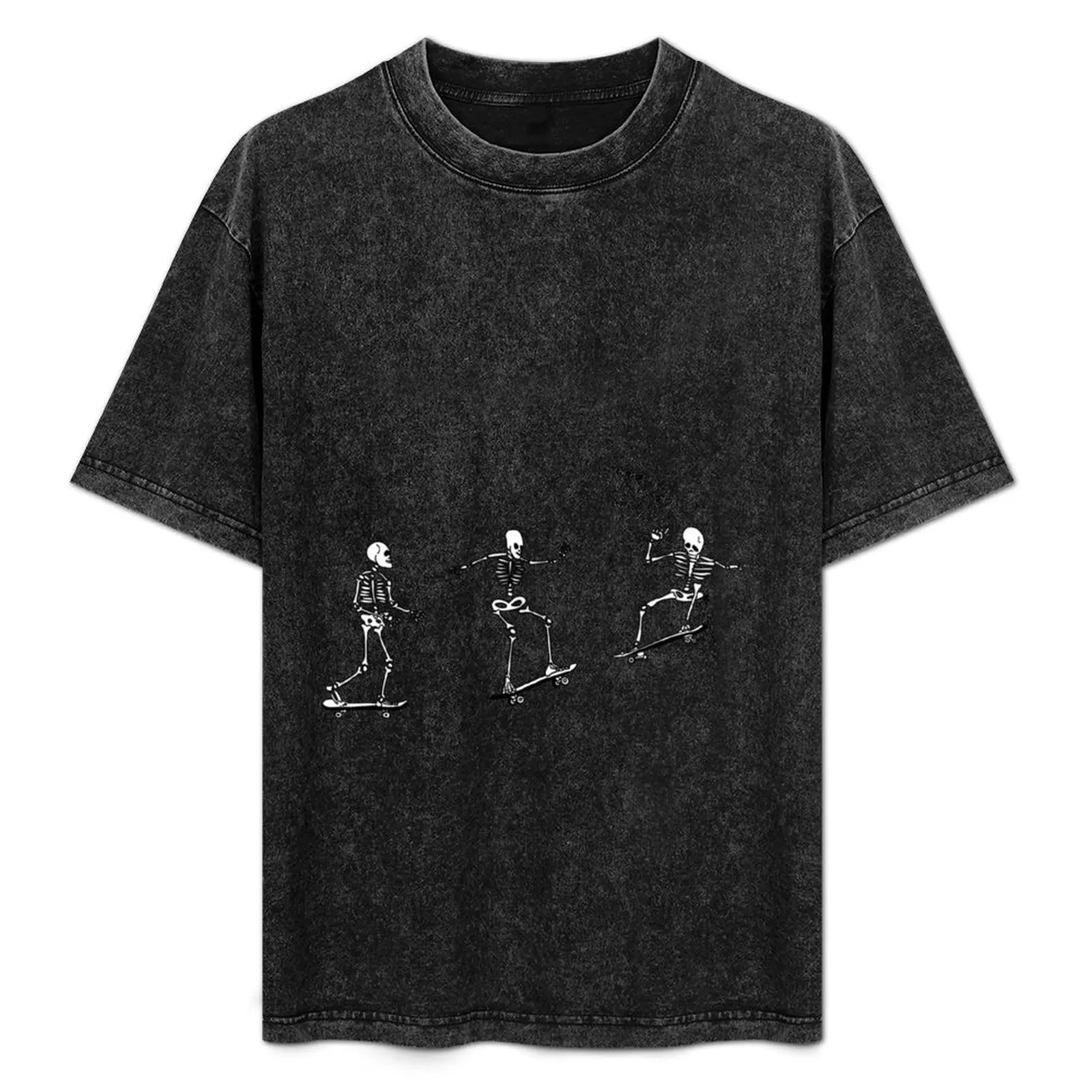 

Skateboarding Skeleton T-Shirt Fashion Letter Print T-Shirt