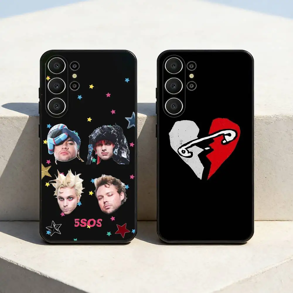 5 S-Seconds of S-Summer Band Phone Case For Samsung S26,S25,24,23,22,30,21,10,9,Ultra,Plus,Lite,FE Soft Black Case