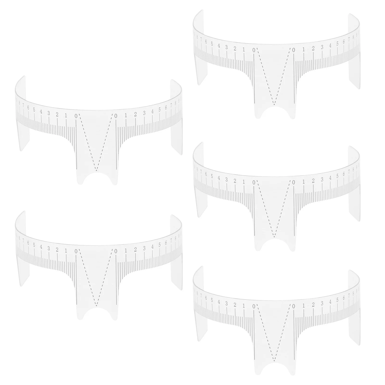 5 stuks wenkbrauwliniaal kunststof professionele maatvorm tatoeëren wenkbrauwvormende stencil beauty tool accessoires