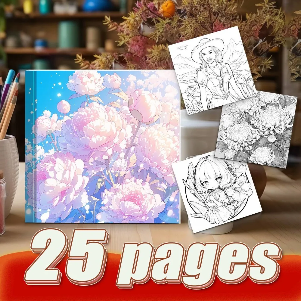 Fantasy Flower Fairy Coloring Book High Definition Line Drafts For Creative Color Design And Painting Exercise