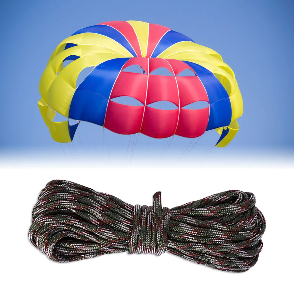 Parachute Cord Seven Core Paracord Rope 7 Meters Camouflage Survival Military Durable Lightweight Uv Resistant for Hiking