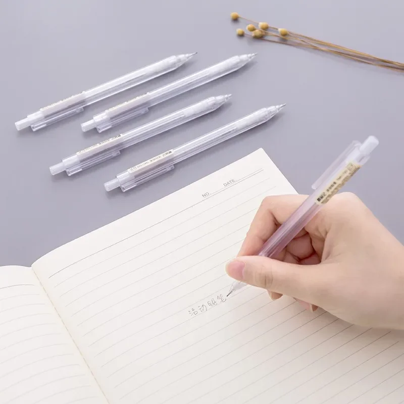5 Stück/Set Minimalistischer Transparenter Druckbleistift 0,5/0,7mm für Schüler, Schulbedarf, Bürozubehör – Detail 5