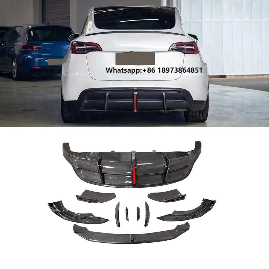

AE Style Car Accessories Carbon Fiber Modified Body Kit for Model Y Front Lip Rear Diffuser Bodykit
