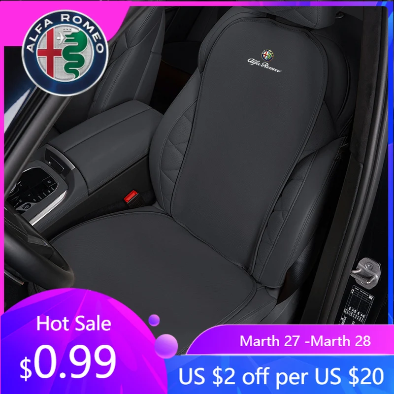 

For Alfa Romeo New Car Seat Soft Cushion Cushion lce Silk Material For Alfa Romeo Giulietta GT 159 147 156 Mito Brera Giulia F1