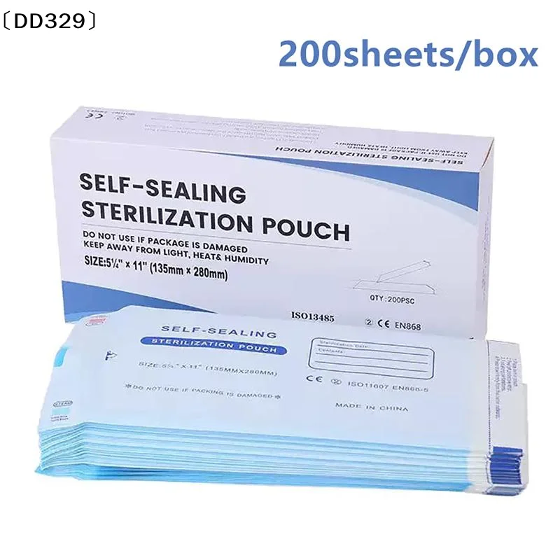 200PCS Self-Sealing Sterilizer Pouches Bags 4 Size Disposable Nail Art Disinfection Bag Tattoo Nail Dental Tool Bag〔DD329〕