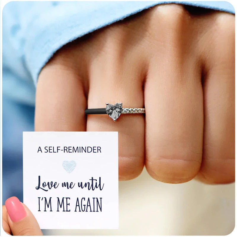 جديد الزركون خاتم شكل قلب متعدد الألوان تصميم قابل للتعديل امرأة الملحقات اليومية مهرجان عيد ميلاد هدية رومانسية رائعة #4