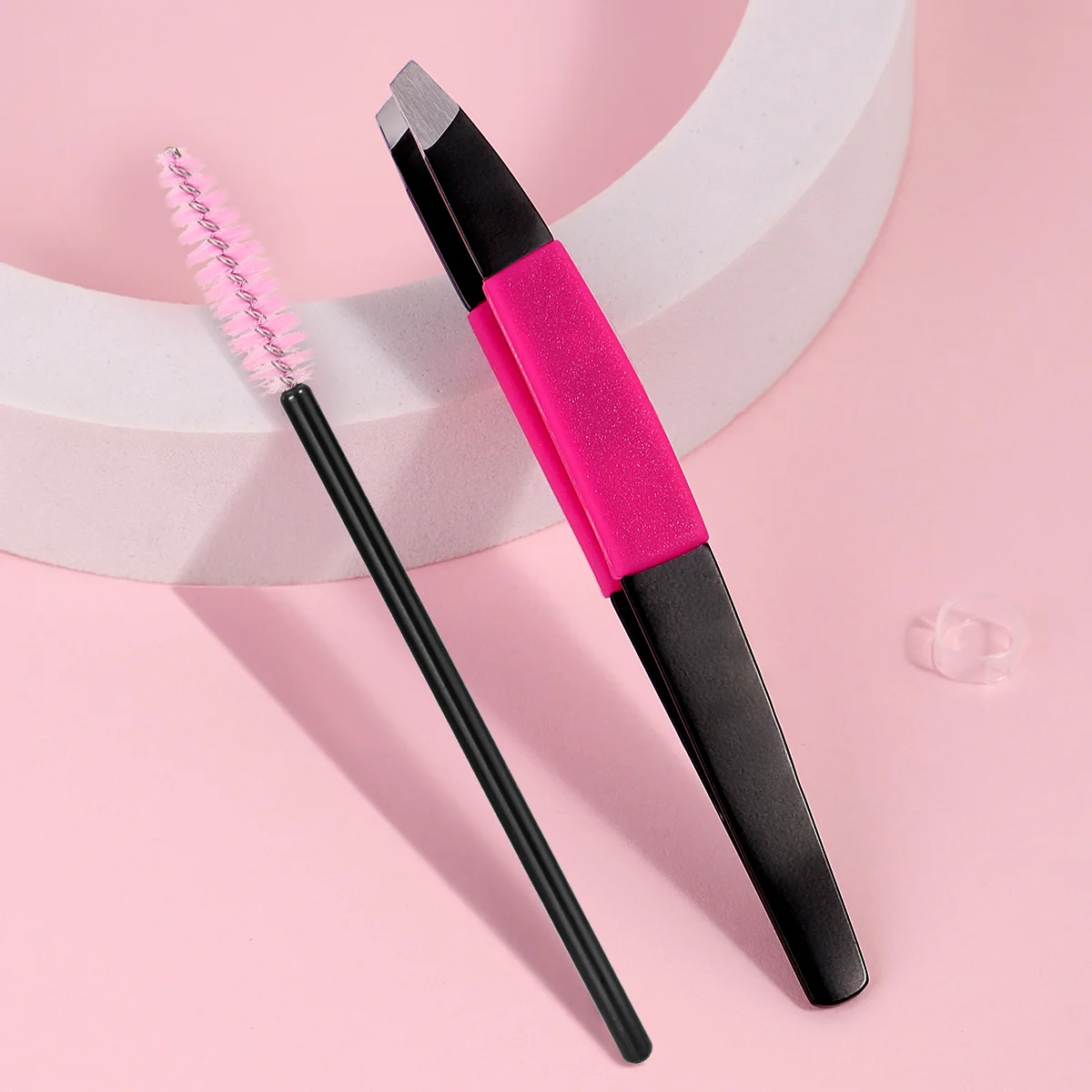 Set di clip e pettini per sopracciglia professionali da 2/3 pezzi: clip in silicone, pettine a spirale, ideale per la toelettatura di sopracciglia/barba, strumenti professionali per la bellezza degli occhi