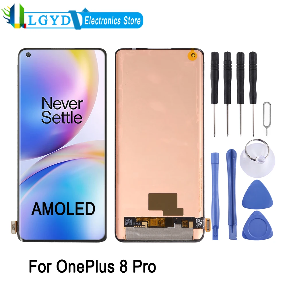 6.78-inch Fluid AMOLED Screen For OnePlus 8 Pro Phone LCD Screen Touch Screen Repair Replacement Spare Part