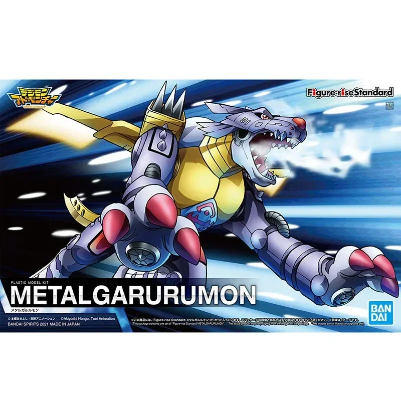 Bandai Genuine Edition Digimon Adventure Model Garage Kit Figure-rise Series Metal Garurumon Model Anime Action Figure