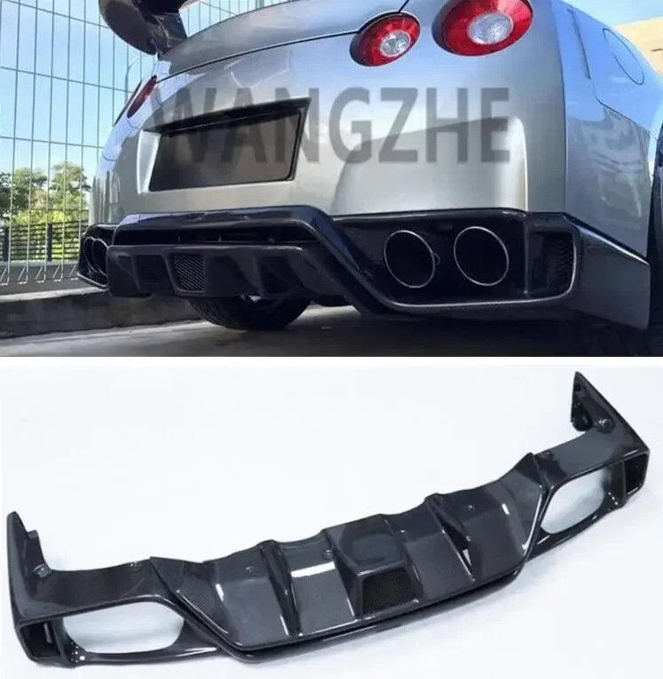 

Диффузор для заднего бампера для NISSAN GTR R35 2008-2016, спойлер для двери багажника из настоящего углеродного волокна