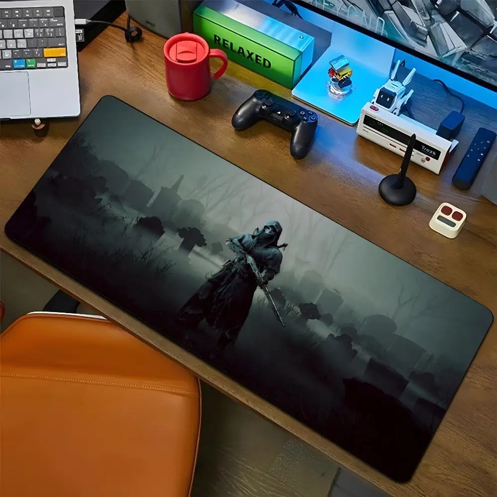 Jogos sobrevivência caça showdownes mouse pad dos desenhos animados lockedge grande almofada de jogo computador gamer teclado tapete mesa mousepad pc