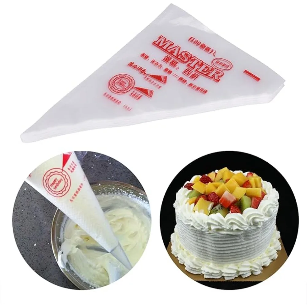 20PCS/LOT Disposable Piping Bag Icing Cake Cream Squeeze Cream Bag Tip Nozzle Bags Decorating Bag Tool for Cake Dessert Biscuit