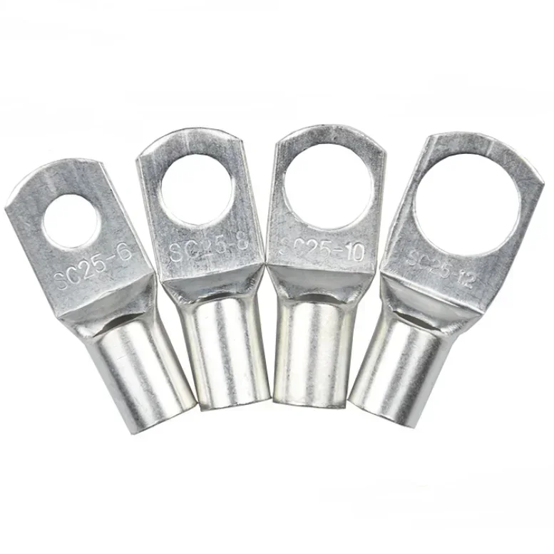 SC Type Wire Nose Terminal SC6 SC10 SC16 SC25 Bare Copper Battery Block Lugs Hole ID 6 8 10 12mm Crimp Wire Connector