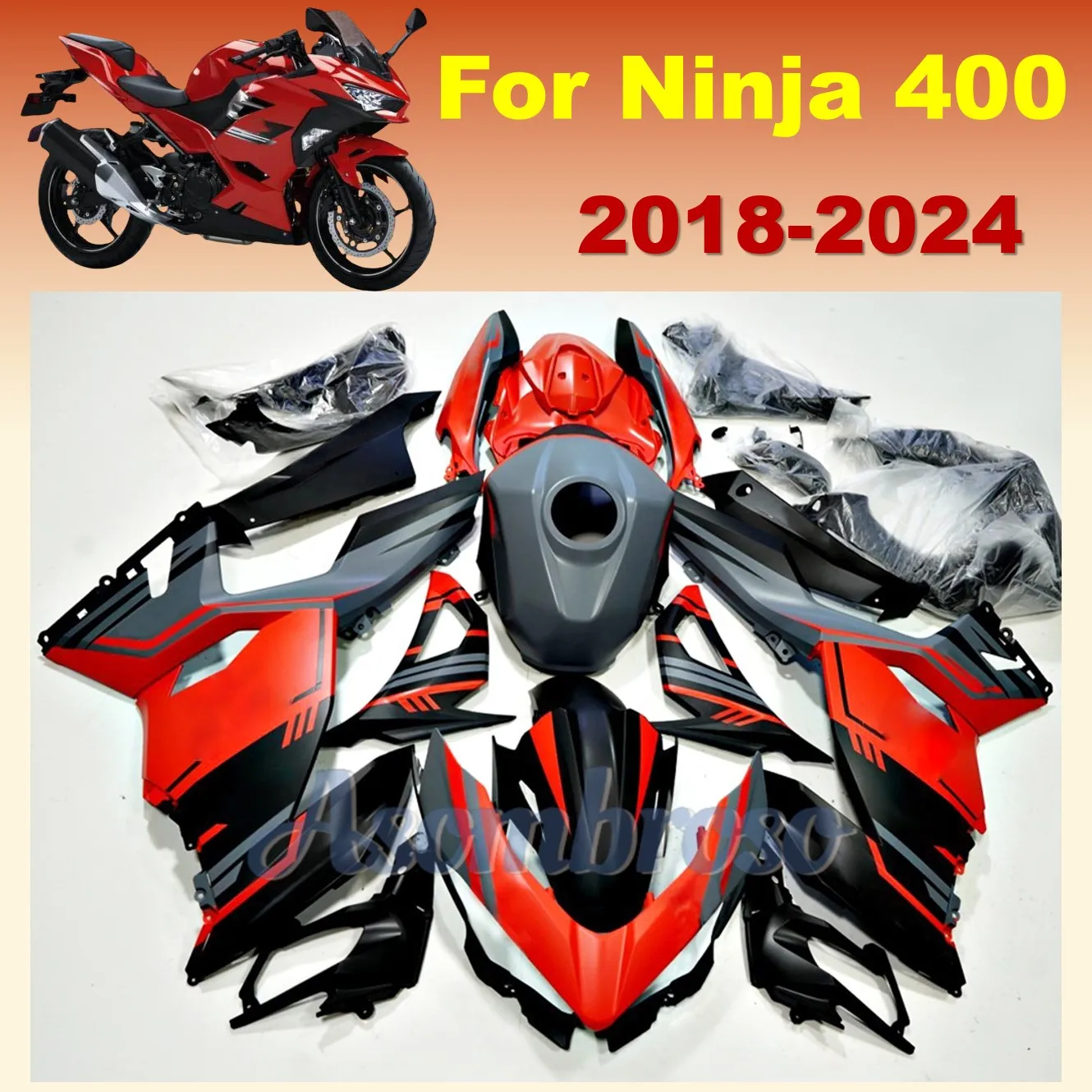 

Бесплатные комплекты обтекателей на заказ, подходящие для Ninja400 EX400R 2019 2018 2020 2021 2022 2023 2024, комплект кузова мотоцикла