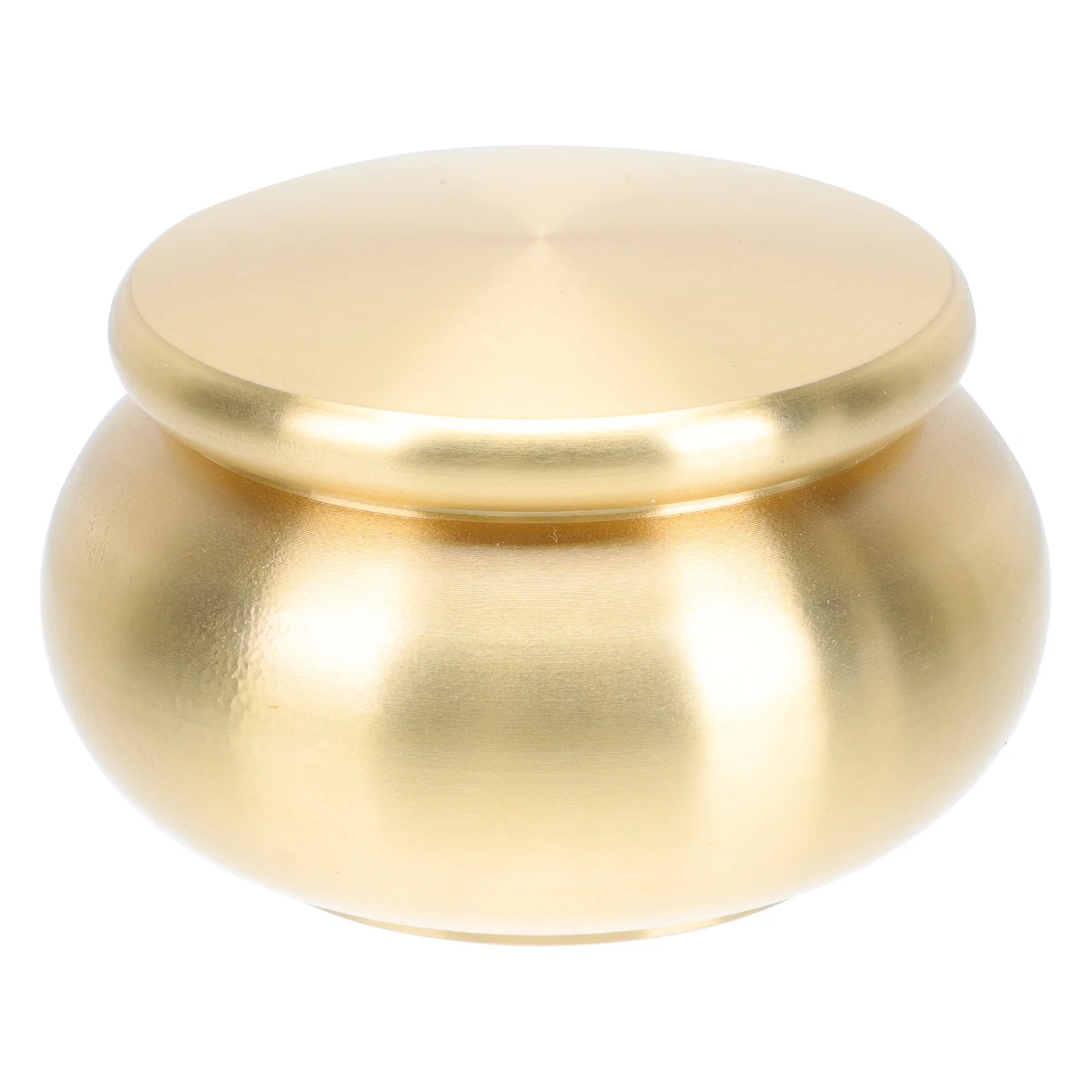 1 قطعة جرة مسحوق البخور النحاسية الصغيرة محكم خزان إبريق شاي الزخرفية متعددة الوظائف منضدية ديكور البخور مسحوق جرة