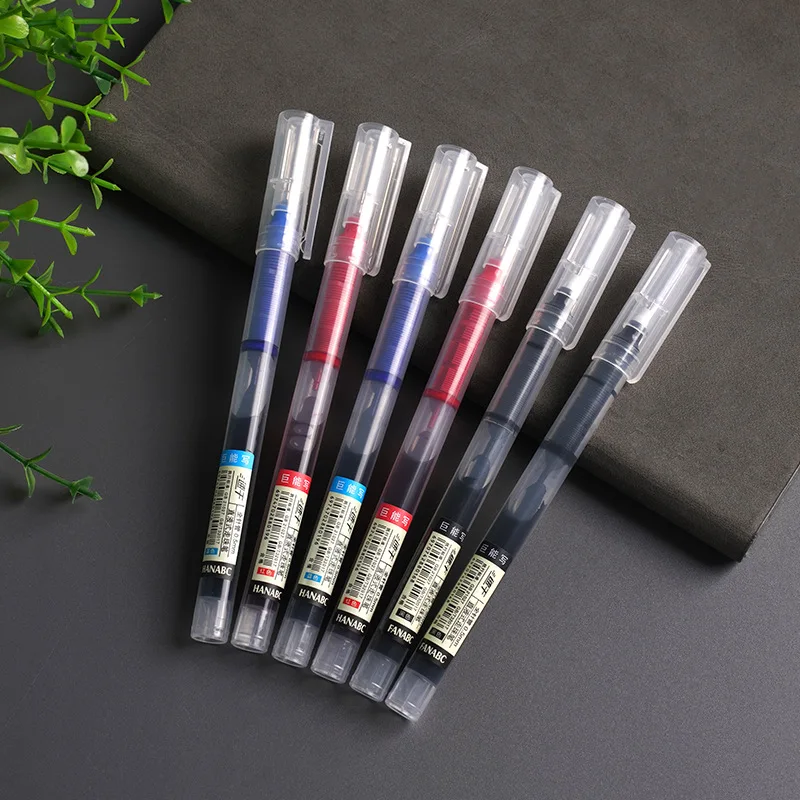 

5Pcs/set High Quality Needle Type Gel Pens Straight Liquid Ballpoint Pen Kawaii Stationery School Office Supplies Writing