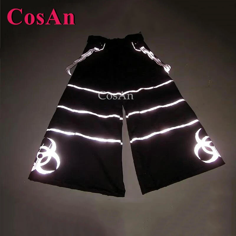

CosAn Hot Selling Pattern Ghost Dance Pants Melbourne Shuffle Phat Pants Fluorescent Trousers Luminous Reflective Trousers K51