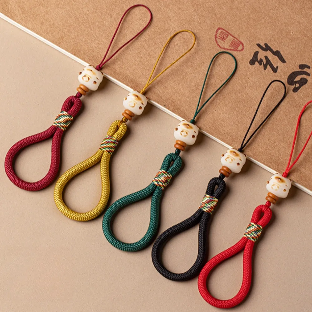 Cute Bodhi Lucky Cat Phone Chain with Wrist Style Hanging Chain Pendant Anti Loss and Anti Drop Phone Case Hanging Rope