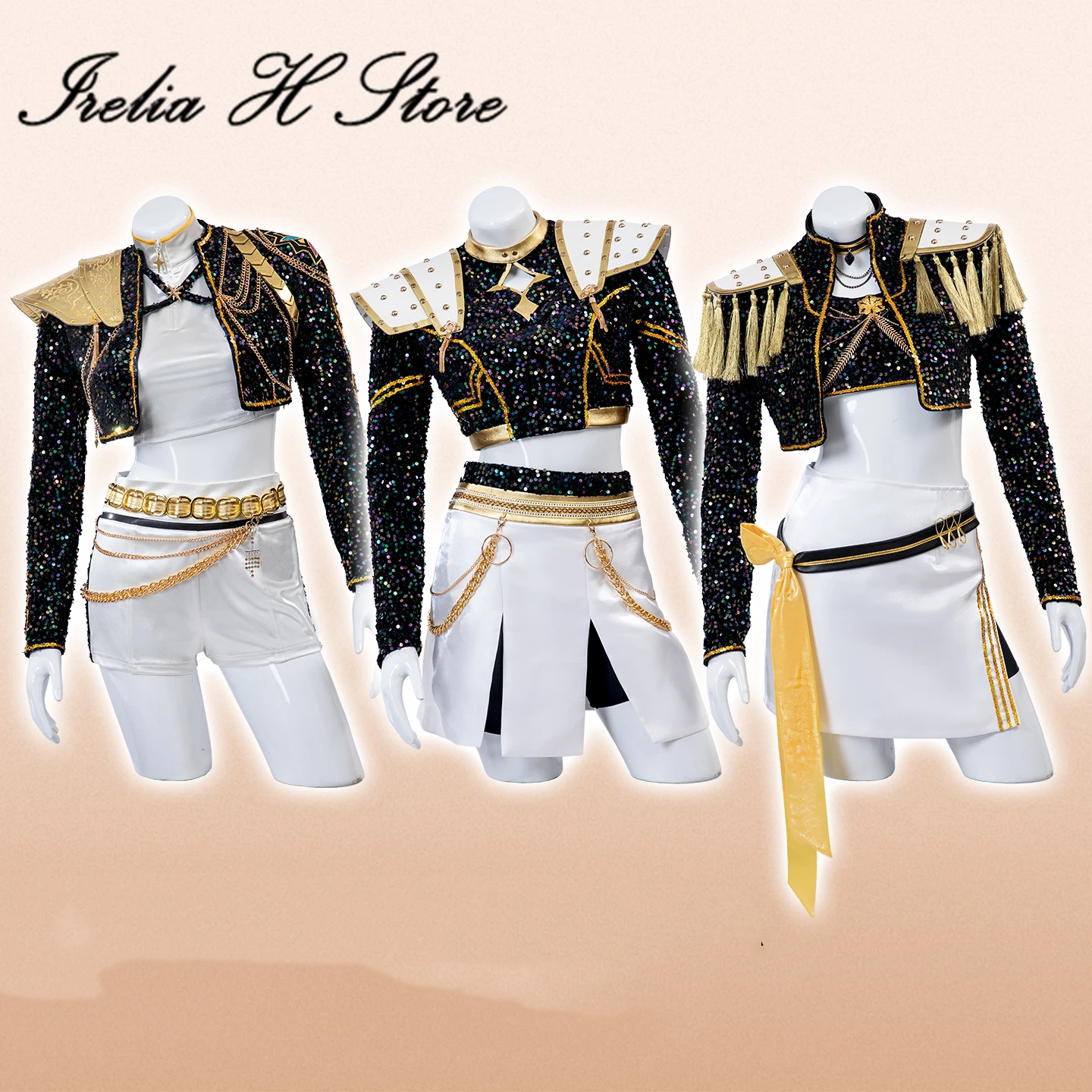 

Irelia H Kpop KPop Demon Hunters Rumi Mira Zoey Cosplay Costume for women punk outfit