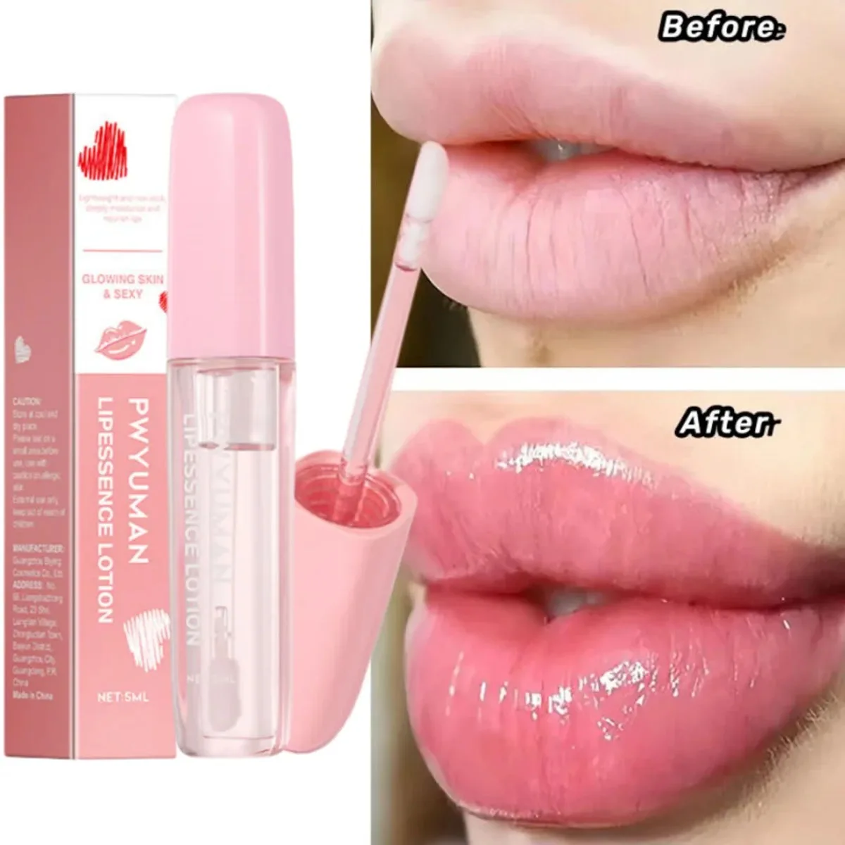Lip Plump Serum Increase Lip Elasticity Instant Volumising Essential Oil Reduce Fine Lines Repair Sexy Beauty Lip Care PWYUMAN