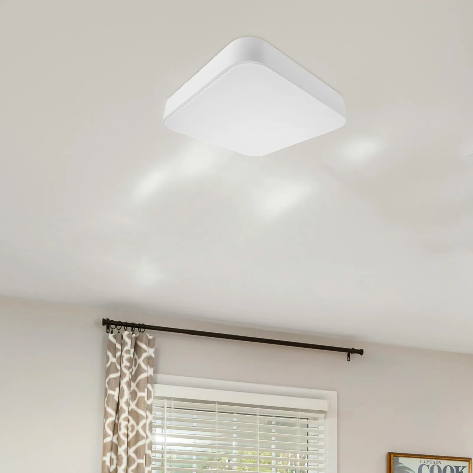 

30x30cm Flush Mount Ceiling Light Shade Plastic Lamp Cover Replacement Minimalist Dome Light Fixture for Workspaces Conference