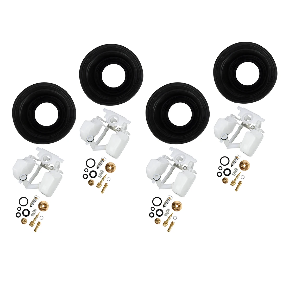 4 Sets Carburetor Carb Repair Rebuild Kit Float Diaphragm Fit for Trophy Trident Sprint Tiger Suzuki Speed Daytona MK-BST36-C326