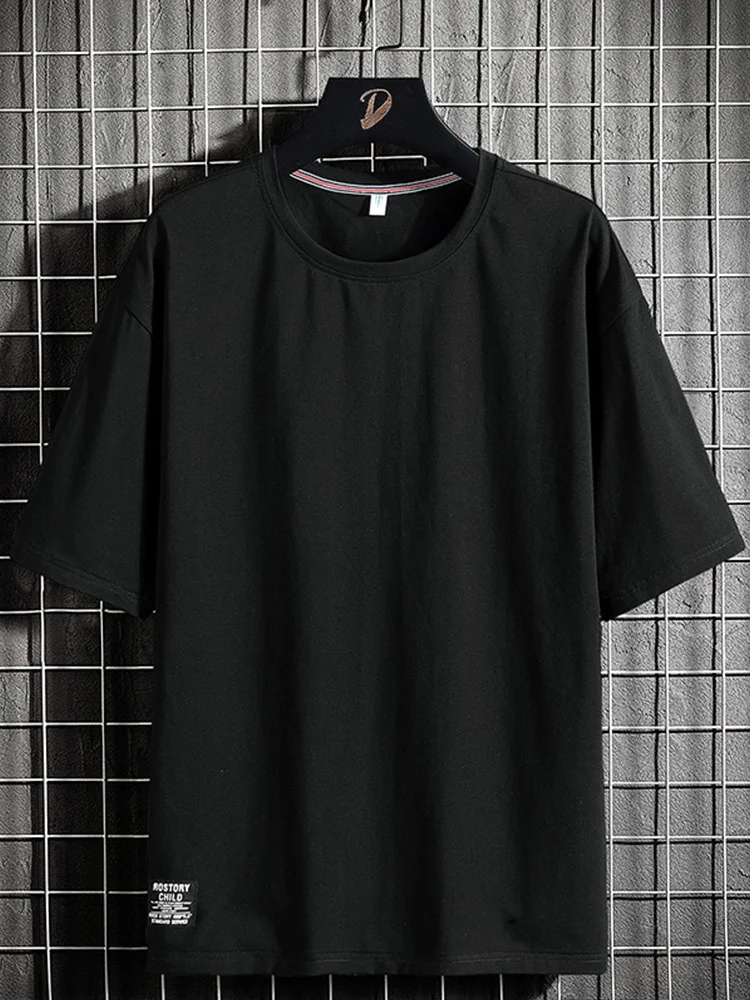 メンズベーシック半袖Tシャツ,カジュアル,特大,コットン,ファッショナブル,ラージサイズ6xl 7xl 8xl