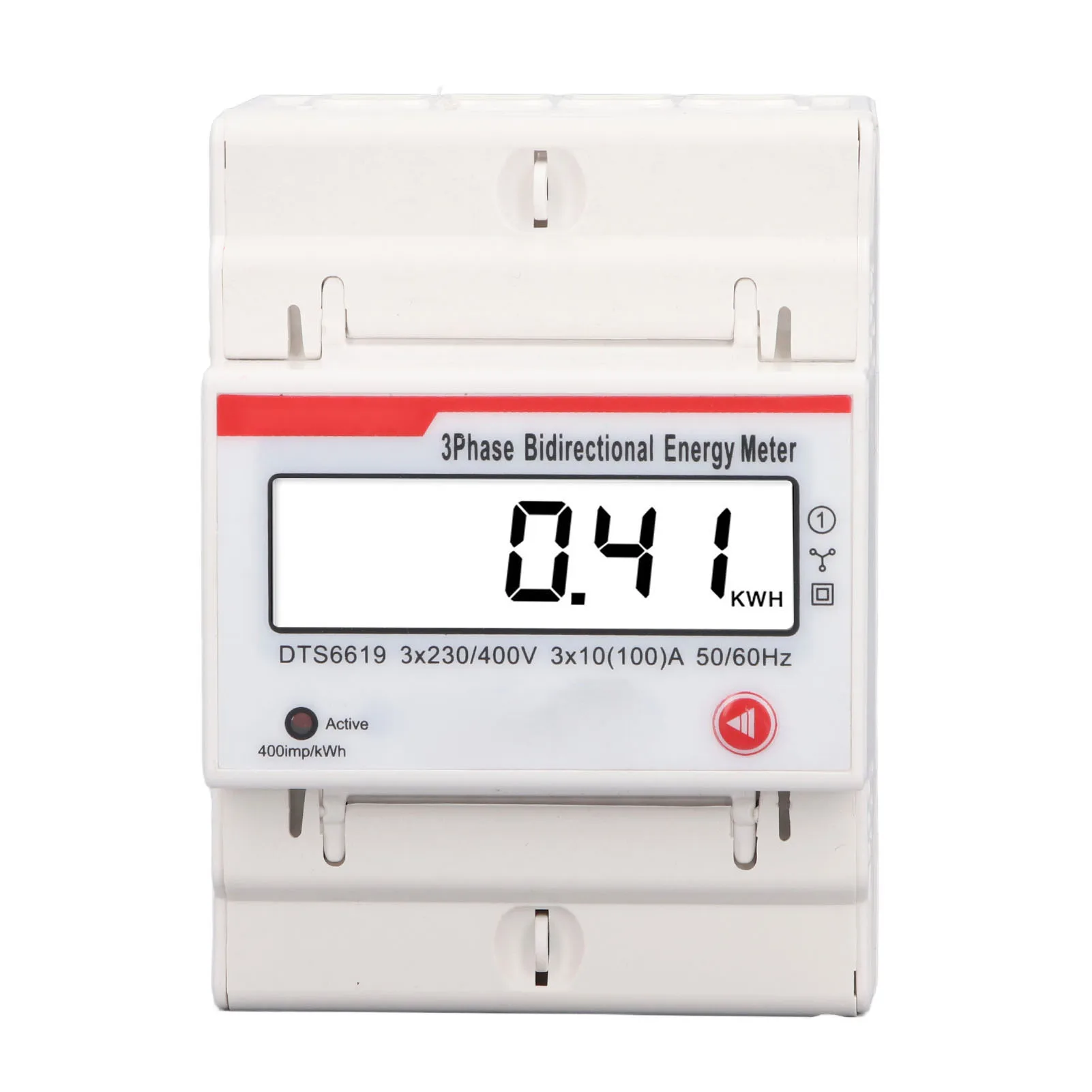 

DIN Rail 3 Phase 4 Wire Energy Meter Multifunctional LCD Display Bidirectional Energy Meter 3 X 230V 400V 10 100 A