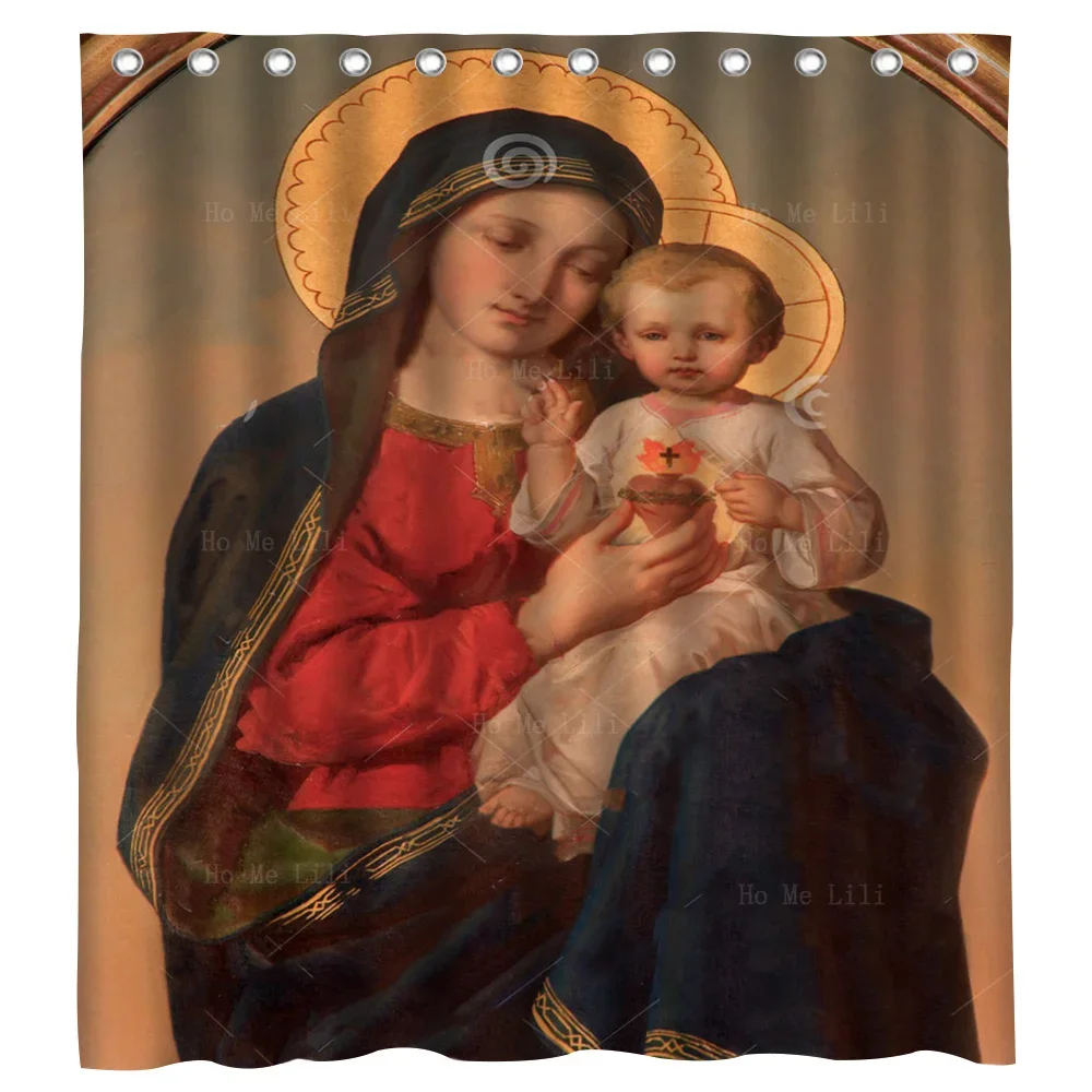 Vienna Paint On Side Altar Of Sacre Coeur Church Shower Curtain By Ho Me Lili For Bathroom Decor