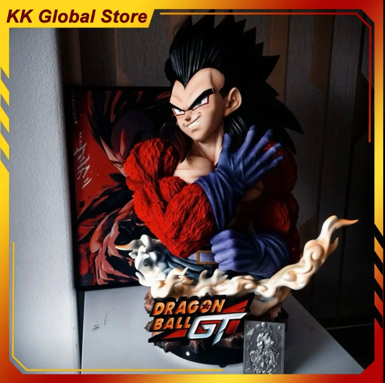 

48cm Brand New Dragon Ball Anime Figure Vegeta IV Perimeter Resin Model Desktop Decoration Advanced Ornaments Christmas Gift Toy