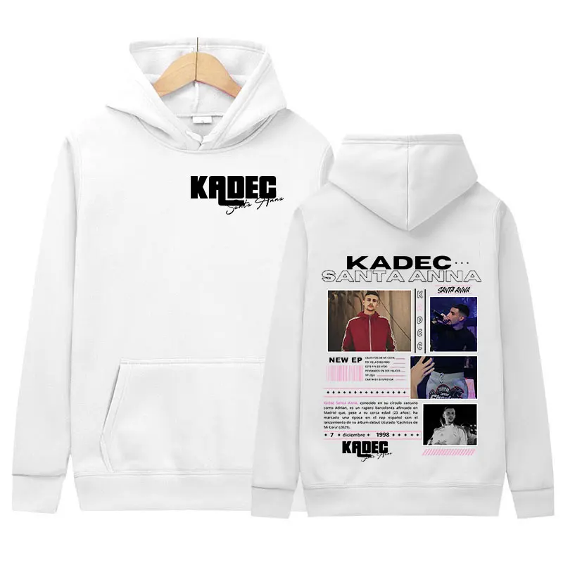Rapper KADEC SANTA ANNA Tour 2025 Hoodie Men's Vintage Long Sleeve Fashion Sweatshirt Unisex Hip Hop pullover Hoodies Streetwear