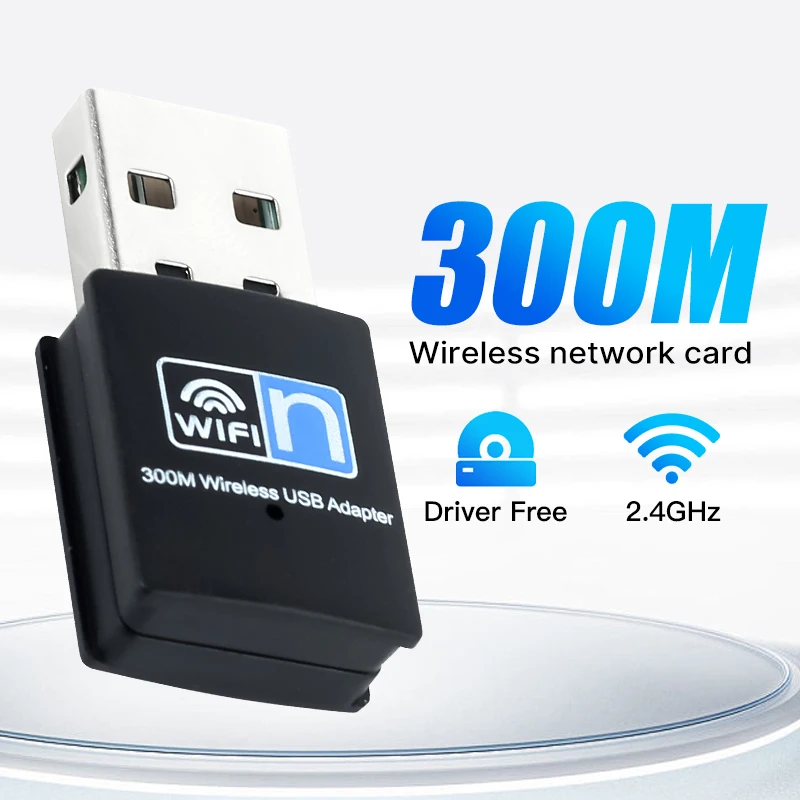 300M USB Wifi 어댑터 미니 USB2.0 WLAN 동글 무선 2.4GHz 802.11 n/g/b Windows 시스템용 무선 네트워크 카드