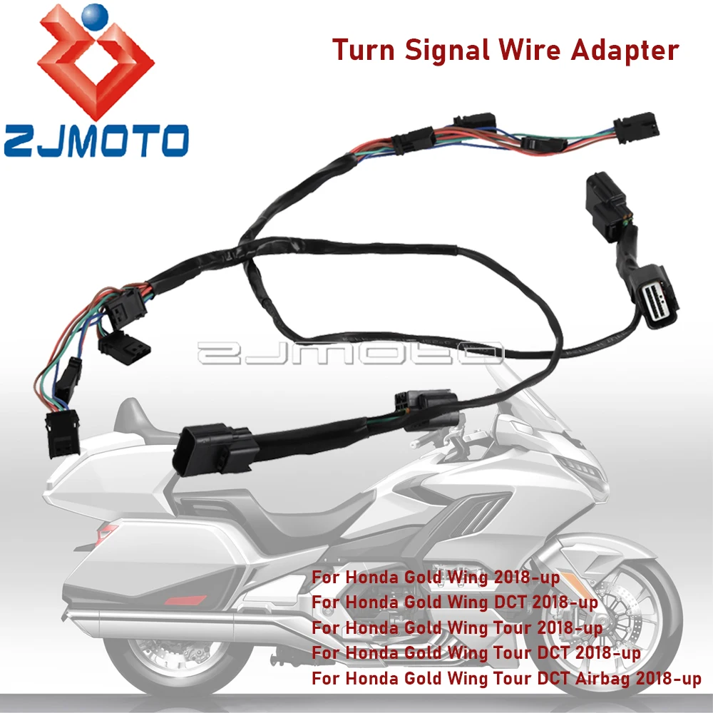 

Motorcycle Turn Signal Wire Adapter For Honda Gold Wing GL1800 Tour DCT Airbag 2018-up Signals Light Plug Cables Wires Connector