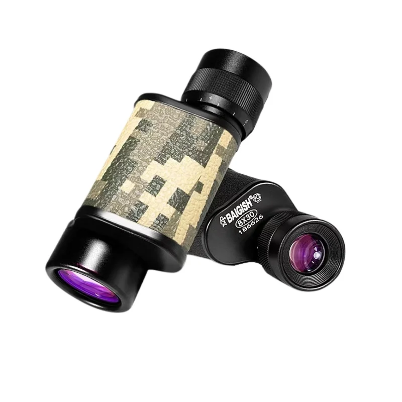 8X30 High Power Monocular Telescope High Definition Low Light Night Vision Portable Bird Watching Outdoor Pocket Mirror