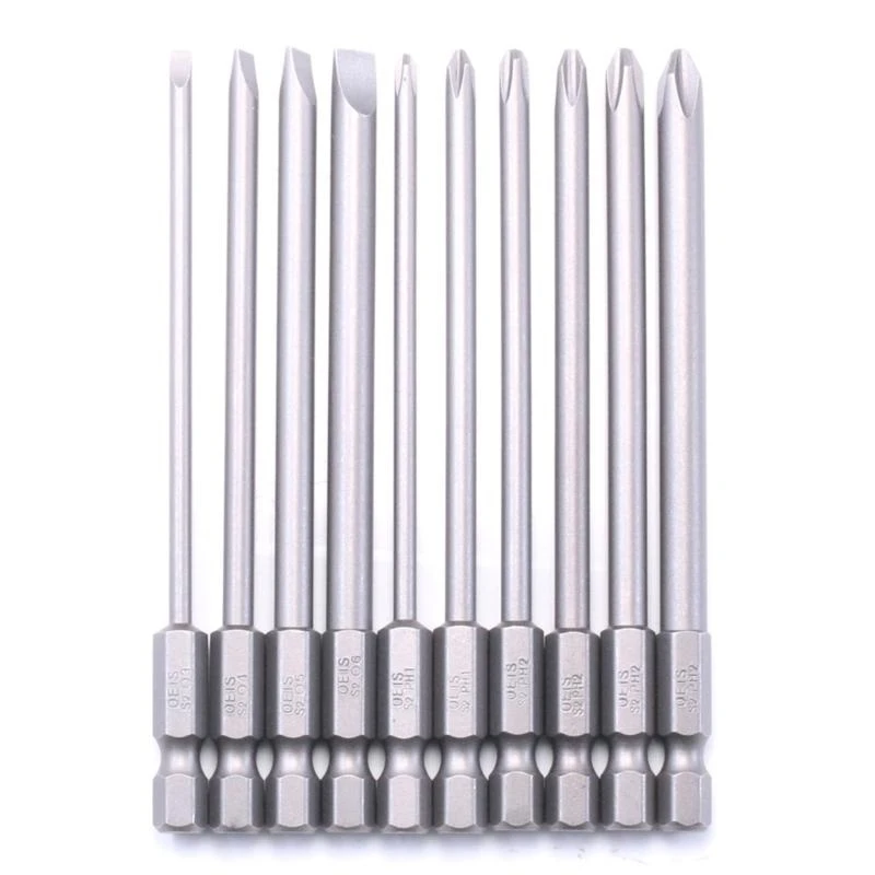 

Essential Precise 10 Piece Screwdriver Bit Collection 100mm For Most Your Needs