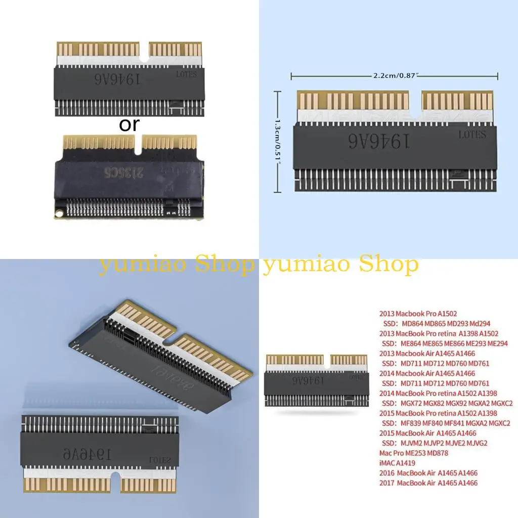 

587B для адаптера M.2 NVME SSD для обновления Air (2013-2017 г.) и (конец 2013-2015 г.)
