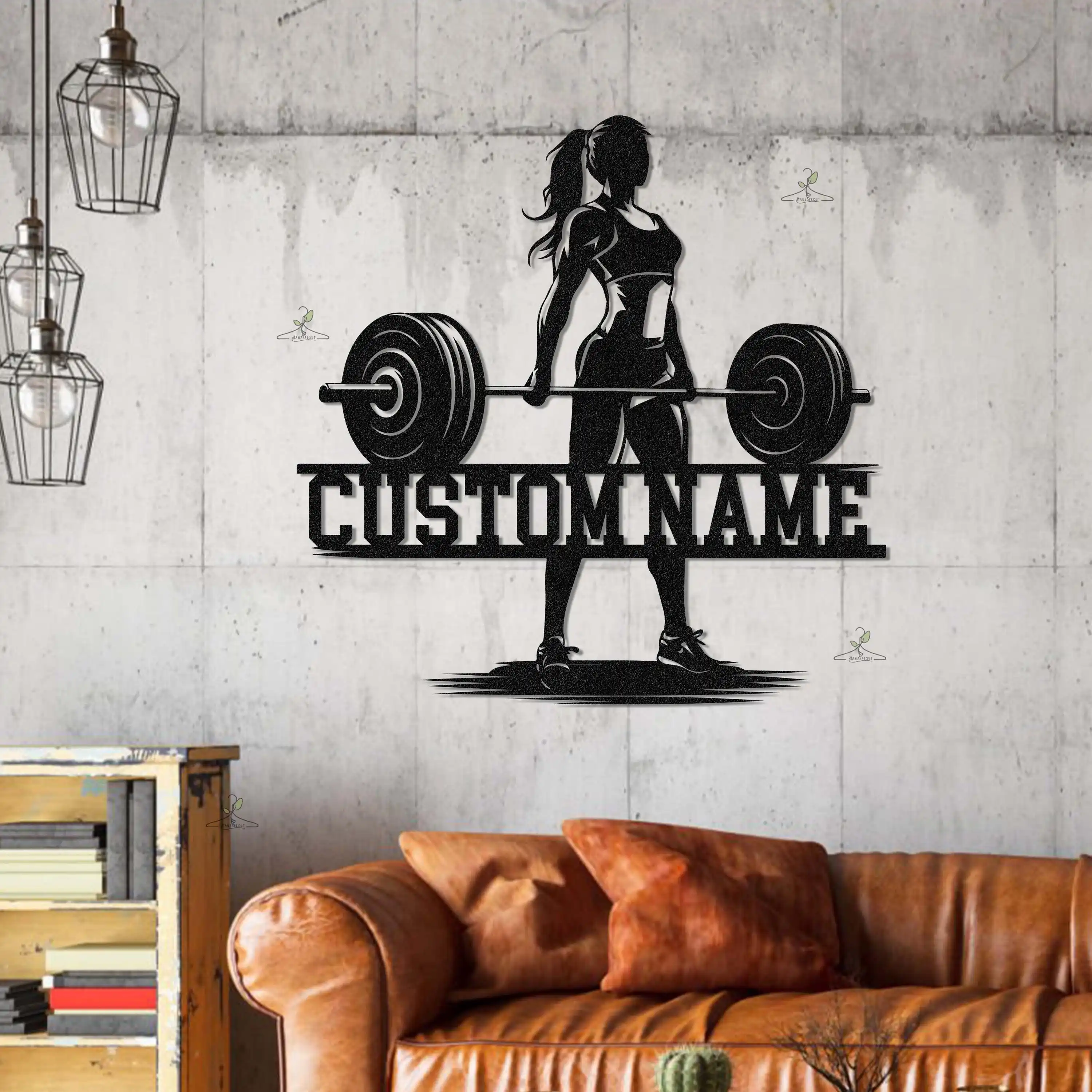 Custom Home Gym Sign Personalized Gym Decor Weightlifting Workout Room Wall Art Gym Decor Workout Garage Fitness Gift