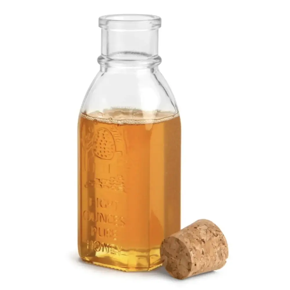 

8 oz Glass Bottles with Cork Stoppers, Airtight Jars for Essential Oils, Pack of 24