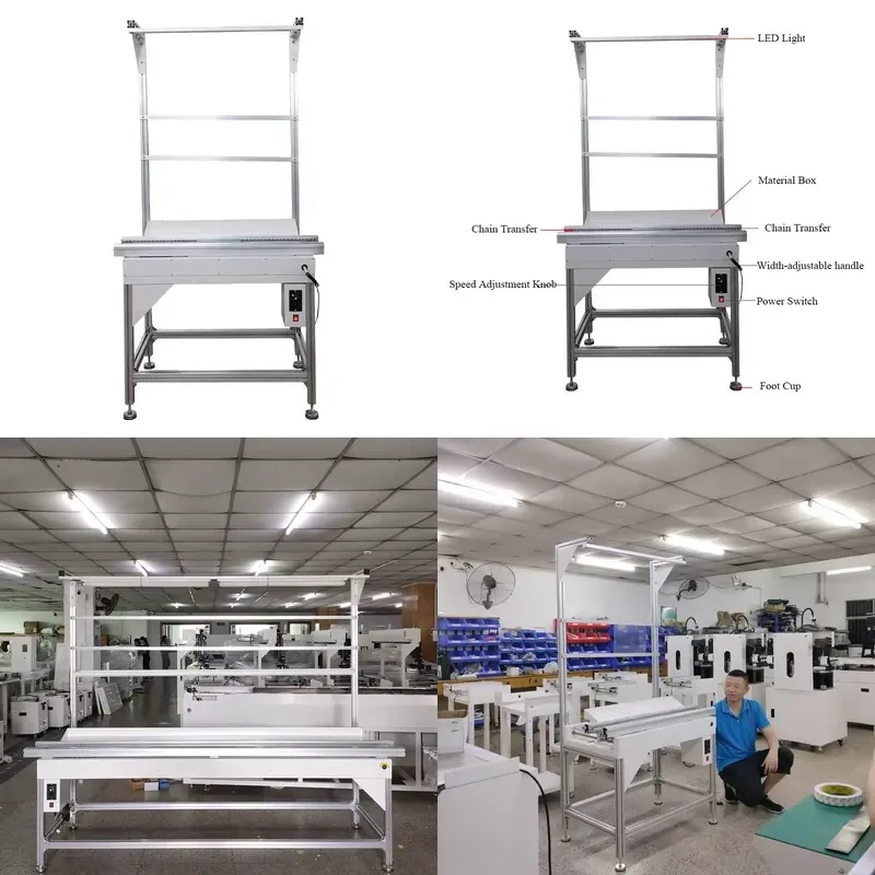 Assembly Line Automatic Chain Plug-in Wave Soldering Insertion Production Machine with Table